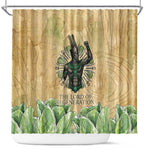 Min Shower Curtain Egyptian God of Fertility Lord of Generation Lettuce Ancient