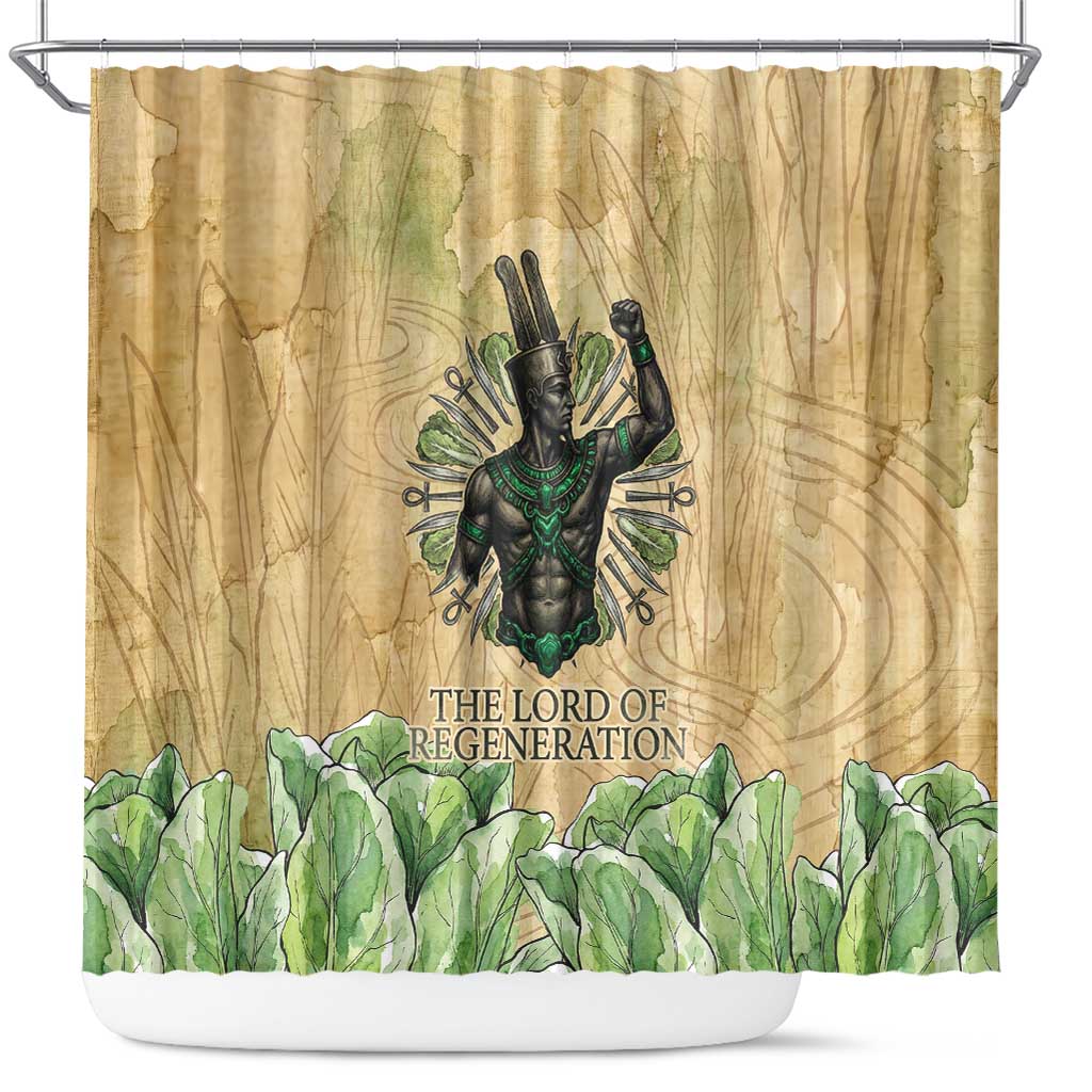 Min Shower Curtain Egyptian God of Fertility Lord of Generation Lettuce Ancient