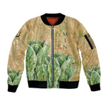 Min Sleeve Zip Bomber Jacket Egyptian God of Fertility Lord of Generation Lettuce Ancient