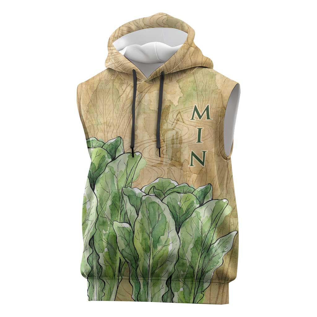 Min Sleeveless Hoodie Egyptian God of Fertility Lord of Generation Lettuce Ancient