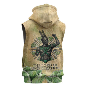 Min Sleeveless Hoodie Egyptian God of Fertility Lord of Generation Lettuce Ancient