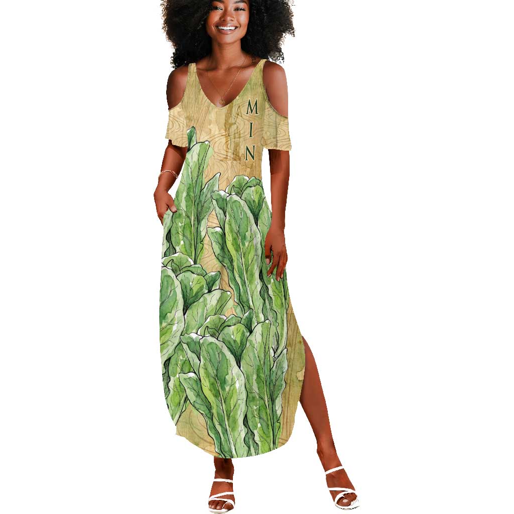 Min Summer Maxi Dress Egyptian God of Fertility Lord of Generation Lettuce Ancient
