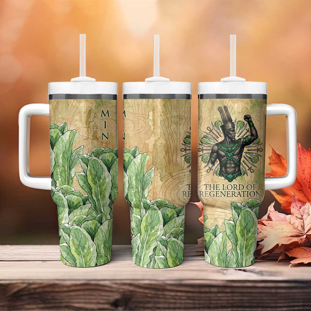 Min Tumbler With Handle Egyptian God of Fertility Lord of Generation Lettuce Ancient