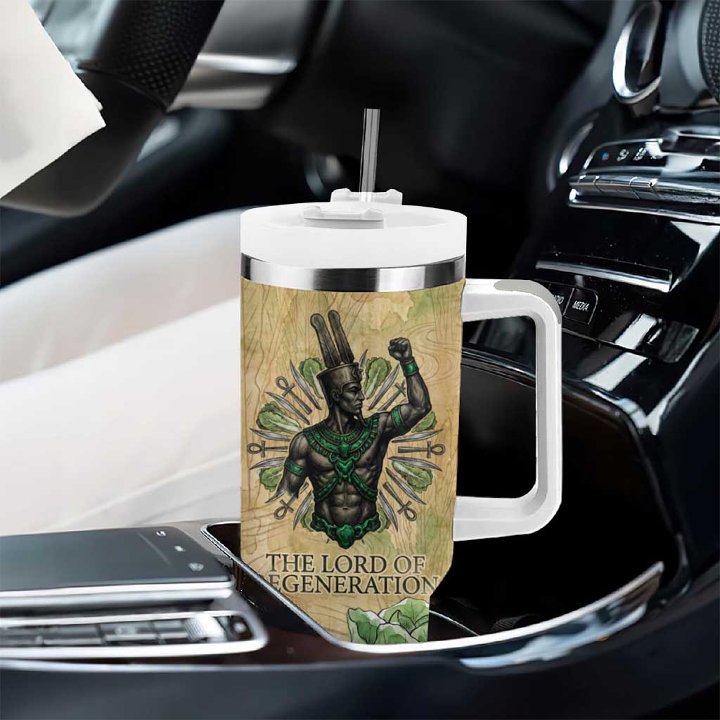 Min Tumbler With Handle Egyptian God of Fertility Lord of Generation Lettuce Ancient