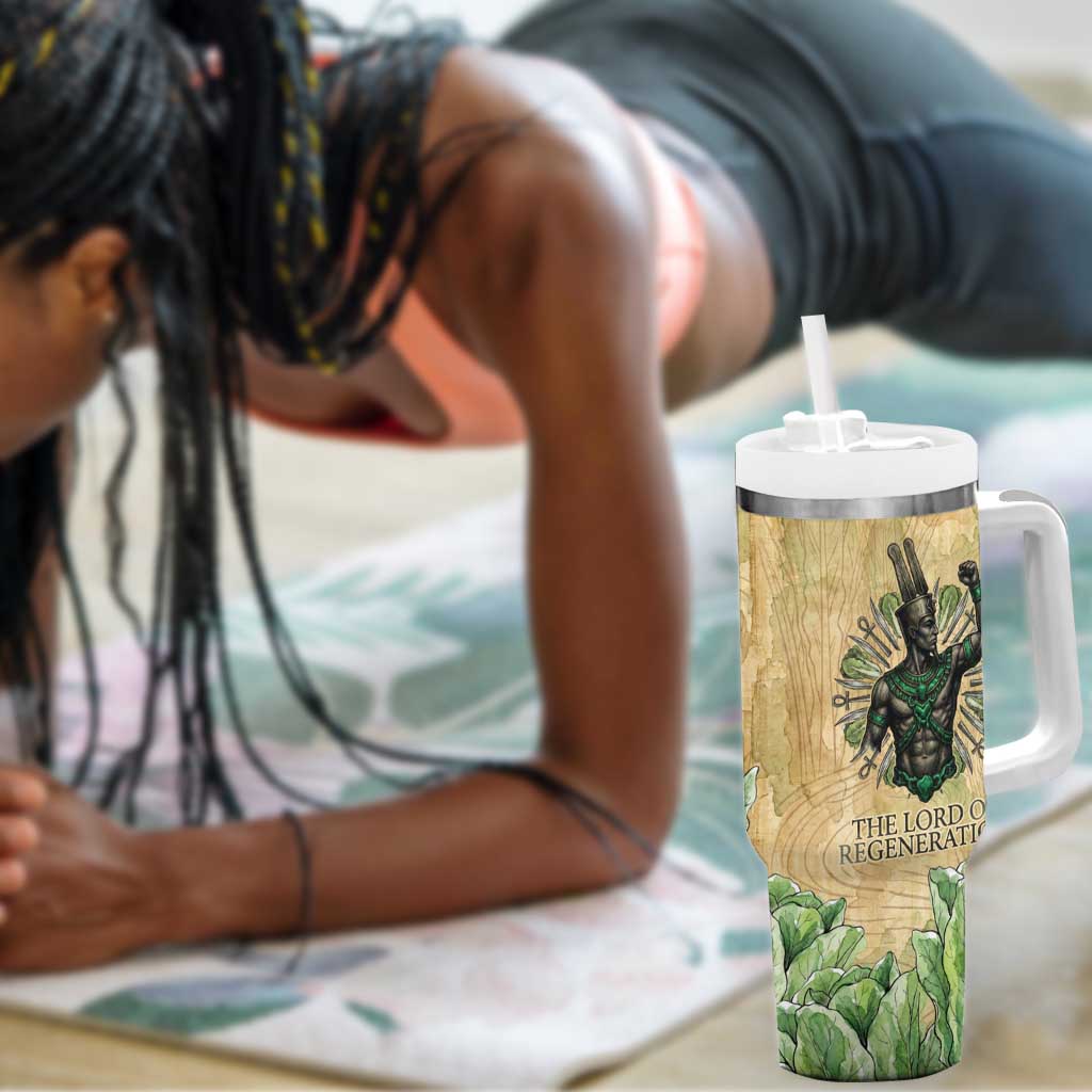 Min Tumbler With Handle Egyptian God of Fertility Lord of Generation Lettuce Ancient