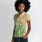 Min Women Polo Shirt Egyptian God of Fertility Lord of Generation Lettuce Ancient