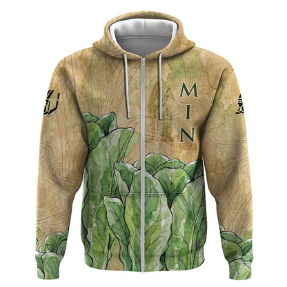 Min Zip Hoodie Egyptian God of Fertility Lord of Generation Lettuce Ancient