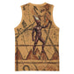 Min Ancient Egyptian Basketball Jersey Fertility Symbol Sandstone Ankh Pyramid Pattern