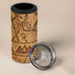 Min Ancient Egyptian 4 in 1 Can Cooler Tumbler Fertility Symbol Sandstone Ankh Pyramid Pattern