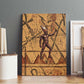 Min Ancient Egyptian Canvas Wall Art Fertility Symbol Sandstone Ankh Pyramid Pattern
