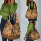 Min Ancient Egyptian Grocery Bag Fertility Symbol Sandstone Ankh Pyramid Pattern