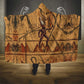 Min Ancient Egyptian Hooded Blanket Fertility Symbol Sandstone Ankh Pyramid Pattern