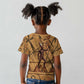 Min Ancient Egyptian Kid T shirt Fertility Symbol Sandstone Ankh Pyramid Pattern