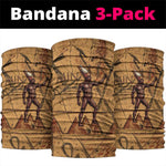 Min Ancient Egyptian Neck Gaiter Fertility Symbol Sandstone Ankh Pyramid Pattern