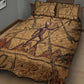 Min Ancient Egyptian Quilt Bed Set Fertility Symbol Sandstone Ankh Pyramid Pattern