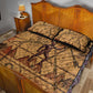 Min Ancient Egyptian Quilt Bed Set Fertility Symbol Sandstone Ankh Pyramid Pattern
