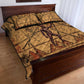 Min Ancient Egyptian Quilt Bed Set Fertility Symbol Sandstone Ankh Pyramid Pattern