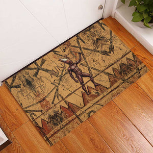 Min Ancient Egyptian Rubber Doormat Fertility Symbol Sandstone Ankh Pyramid Pattern