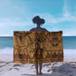 Min Ancient Egyptian Sarong Fertility Symbol Sandstone Ankh Pyramid Pattern