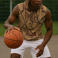 Min Ancient Egyptian Sleeveless Hoodie Fertility Symbol Sandstone Ankh Pyramid Pattern