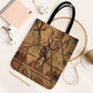 Min Ancient Egyptian Tote Bag Fertility Symbol Sandstone Ankh Pyramid Pattern