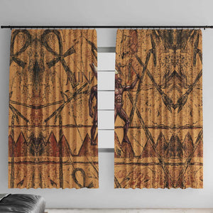 Min Ancient Egyptian Window Curtain Fertility Symbol Sandstone Ankh Pyramid Pattern