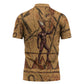 Min Ancient Egyptian Zipper Polo Shirt Fertility Symbol Sandstone Ankh Pyramid Pattern