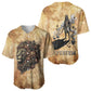 Nefertem Ancient Egyptian Baseball Jersey Lion Head Lotus Flowers Incense Smoke Ancient