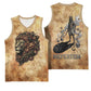 Nefertem Ancient Egyptian Basketball Jersey Lion Head Lotus Flowers Incense Smoke Ancient