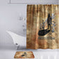 Nefertem Ancient Egyptian Bathroom Set Lion Head Lotus Flowers Incense Smoke Ancient