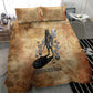Nefertem Ancient Egyptian Bedding Set Lion Head Lotus Flowers Incense Smoke Ancient