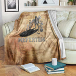 Nefertem Ancient Egyptian Blanket Lion Head Lotus Flowers Incense Smoke Ancient