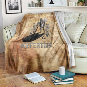 Nefertem Ancient Egyptian Blanket Lion Head Lotus Flowers Incense Smoke Ancient