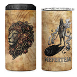 Nefertem Ancient Egyptian 4 in 1 Can Cooler Tumbler Lion Head Lotus Flowers Incense Smoke Ancient