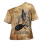 Nefertem Ancient Egyptian Cross Shoulder Shirt Lion Head Lotus Flowers Incense Smoke Ancient