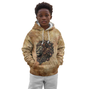 Nefertem Ancient Egyptian Kid Hoodie Lion Head Lotus Flowers Incense Smoke Ancient
