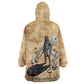 Nefertem Ancient Egyptian Kid Wearable Blanket Hoodie Lion Head Lotus Flowers Incense Smoke Ancient