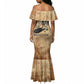 Nefertem Ancient Egyptian Mermaid Dress Lion Head Lotus Flowers Incense Smoke Ancient