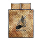 Nefertem Ancient Egyptian Quilt Bed Set Lion Head Lotus Flowers Incense Smoke Ancient