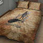 Nefertem Ancient Egyptian Quilt Bed Set Lion Head Lotus Flowers Incense Smoke Ancient