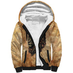 Nefertem Ancient Egyptian Sherpa Hoodie Lion Head Lotus Flowers Incense Smoke Ancient