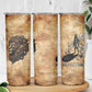 Nefertem Ancient Egyptian Skinny Tumbler Lion Head Lotus Flowers Incense Smoke Ancient