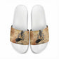 Nefertem Ancient Egyptian Slide Sandals Lion Head Lotus Flowers Incense Smoke Ancient