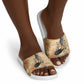 Nefertem Ancient Egyptian Slide Sandals Lion Head Lotus Flowers Incense Smoke Ancient