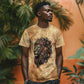 Nefertem Ancient Egyptian T shirt Lion Head Lotus Flowers Incense Smoke Ancient
