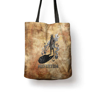 Nefertem Ancient Egyptian Tote Bag Lion Head Lotus Flowers Incense Smoke Ancient