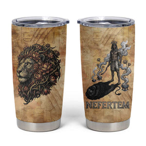 Nefertem Ancient Egyptian Tumbler Cup Lion Head Lotus Flowers Incense Smoke Ancient