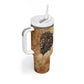 Nefertem Ancient Egyptian Tumbler With Handle Lion Head Lotus Flowers Incense Smoke Ancient
