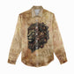 Nefertem Ancient Egyptian Women Casual Shirt Lion Head Lotus Flowers Incense Smoke Ancient