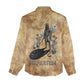 Nefertem Ancient Egyptian Women Casual Shirt Lion Head Lotus Flowers Incense Smoke Ancient